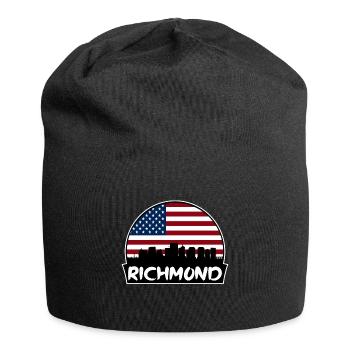 Richmond Virginie États-Unis Flag Skyline Silhouette - Bonnet en jersey - noir - Devant