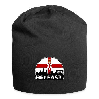 Belfast Irlande du Nord Flag Skyline Silhouette T - Bonnet en jersey - noir - Devant