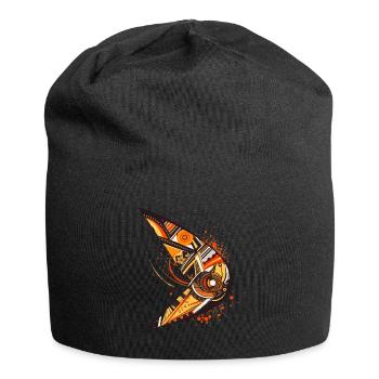 Australischer Bumerang mit Ethno Muster - Jersey-Beanie - Schwarz - Vorne