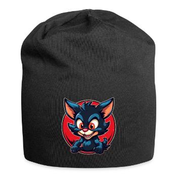 Diable de Tasmanie super mignon - Bonnet en jersey - noir - Devant