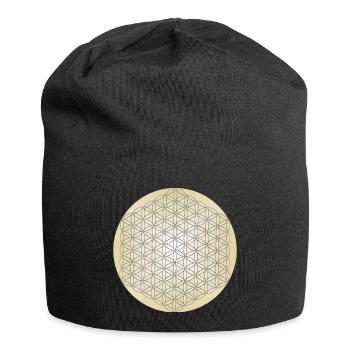 Fleur de Vie Argent - 5ème Dimension - Mandala - Bonnet en jersey - noir - Devant