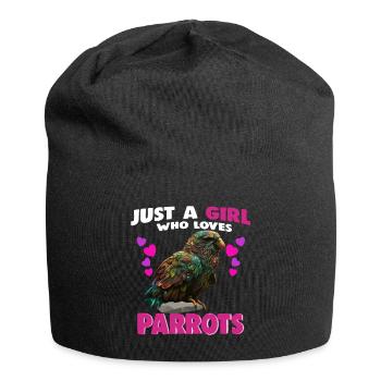 Juste une fille qui aime les perroquets - Bonnet en jersey - noir - Devant