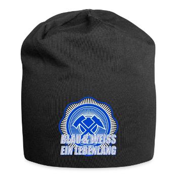 Blau Weiss ein Leben Lang - Jersey-Beanie - Schwarz - Vorne
