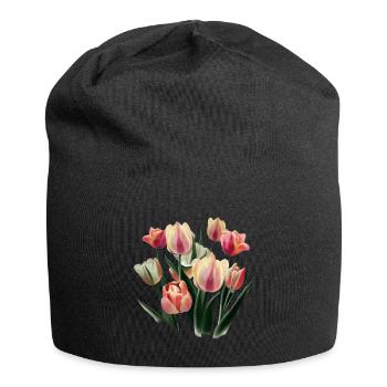 Tulip flowers - Realism - Jersey Beanie - black - Front