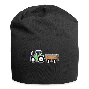 Farm Tractor Vehicle Motor Vehicle Organic Farmer - Jersey Beanie - black - Front
