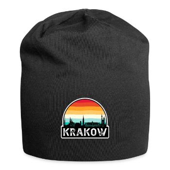 Krakau Polen Flagge Skyline Reisesouvenir - Jersey-Beanie - Schwarz - Vorne