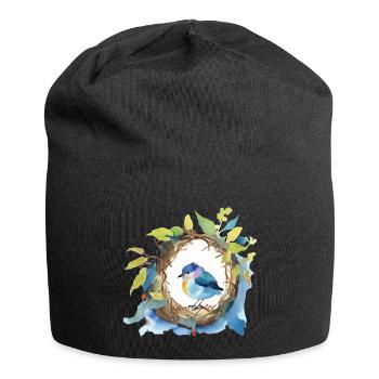 Oiseau - Bonnet en jersey - noir - Devant