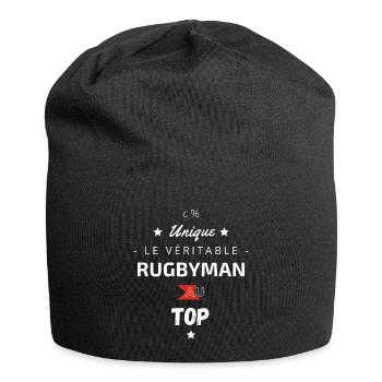 Le véritable rugbyman au top - Bonnet en jersey - noir - Devant