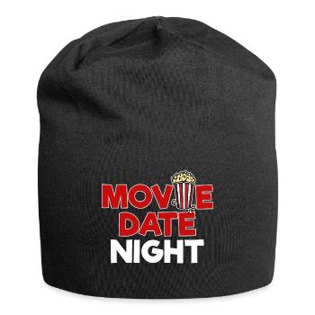 Popcorn Statement Movies Cinema Night Streaming - Jersey Beanie - black - Front
