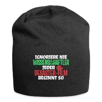 Film Schauen Movies Statement Dvd Abend Kinoabend - Jersey-Beanie - Schwarz - Vorne