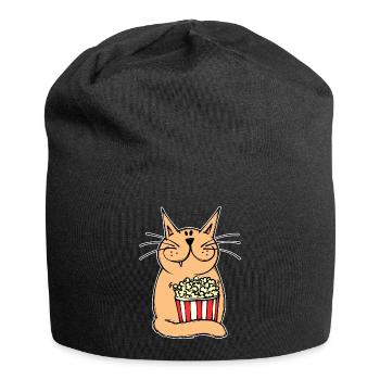 Films Binge Watching Cineast Dvd Cat Soirée cinéma - Bonnet en jersey - noir - Devant