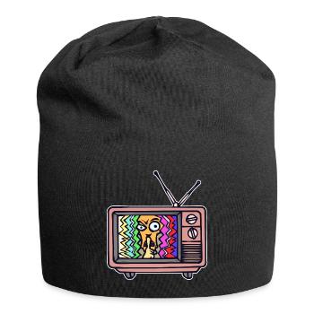 TV Night Streaming Theater Movies Television - Jersey Beanie - black - Front