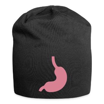 Magen Stomach Icon - Jersey-Beanie - Schwarz - Vorne