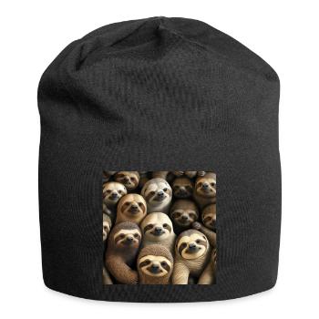 Modèle de paresseux - Bonnet en jersey - noir - Devant