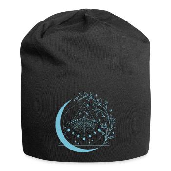 Fleurs de lune de mite - Bonnet en jersey - noir - Devant