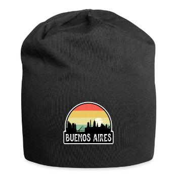 Buenos Aires Argentina Flag Skyline Travel Souveni - Jersey Beanie - black - Front