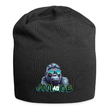 Cooler Gorilla - Jersey-Beanie - Schwarz - Vorne
