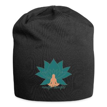 Pensées conscientes : Lotus Yoga Design - Bonnet en jersey - noir - Devant
