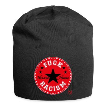 FUCK RACISM - Jersey Beanie - black - Front