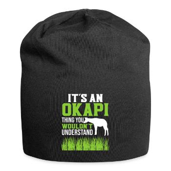 Okapi zoo adventure - Jersey Beanie - black - Front