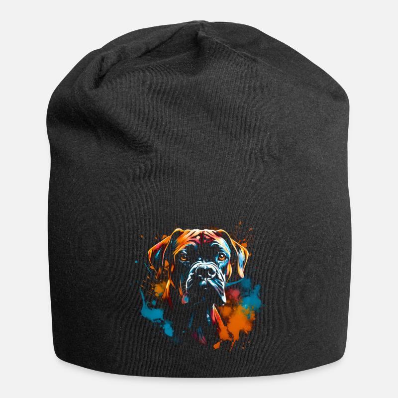 Boxer Bunte Farben - Jersey-Beanie - Schwarz