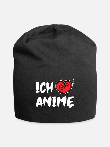 Herz Manga Ich Liebe Anime Statement Japan Comic - Jersey-Beanie - Schwarz