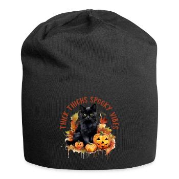 Halloween Pumpkin Horror - Jersey Beanie - black - Front