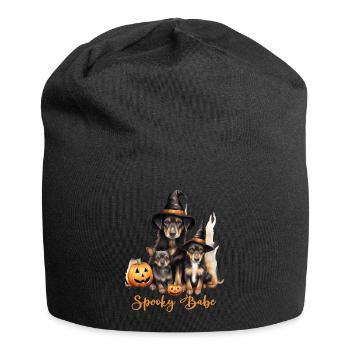Halloween Pumpkin Horror - Jersey Beanie - black - Front