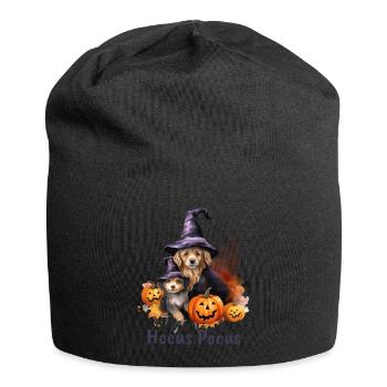 Halloween Pumpkin Horror - Jersey Beanie - black - Front