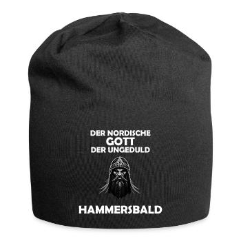 Wikinger Hammersbald Nordische Mythologie Ungeduld - Jersey-Beanie - Schwarz - Vorne