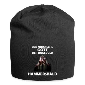 Wikinger Hammersbald Nordische Mythologie Ungeduld - Jersey-Beanie - Schwarz - Vorne