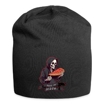 La pizza, c’est la vie - Grim Reaper Pizza - Bonnet en jersey - noir - Devant