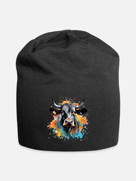 Eringer, vache d'hérens suisse - Bonnet en jersey - noir