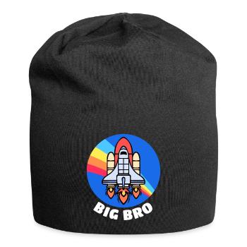 Frère Dire Grand Frère Frères et sœurs Cœur de frère - Bonnet en jersey - noir - Devant