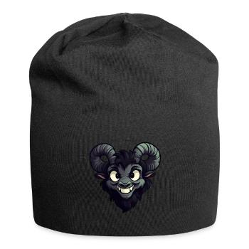 Chèvre chèvre chèvre effrayante - Bonnet en jersey - noir - Devant