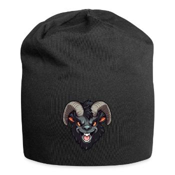Chèvre chèvre chèvre effrayante - Bonnet en jersey - noir - Devant