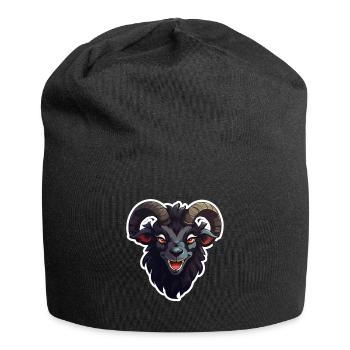 Chèvre chèvre chèvre effrayante - Bonnet en jersey - noir - Devant