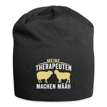 meine therapeuten machen määh - Jersey-Beanie - Schwarz - Vorne