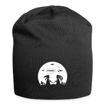 STREBER - SENSENMANN - REAPER - MOND - HALLOWEEN - Jersey-Beanie - Schwarz - Vorne