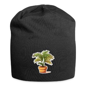 Pflanze - Jersey-Beanie - Schwarz - Vorne