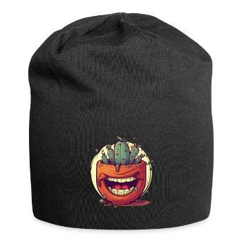 Pflanze - Jersey-Beanie - Schwarz - Vorne