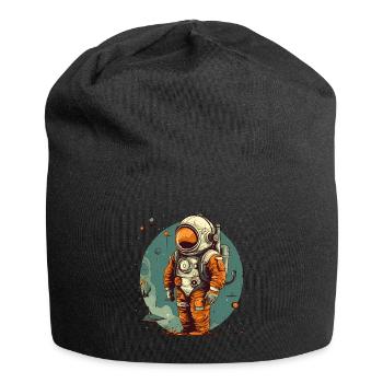 Astronaut - Jersey-Beanie - Schwarz - Vorne