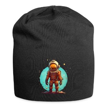 Astronaut - Jersey-Beanie - Schwarz - Vorne