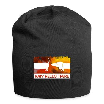 Tiere Statement Haustiere Kuscheltier Hund - Jersey-Beanie - Schwarz - Vorne