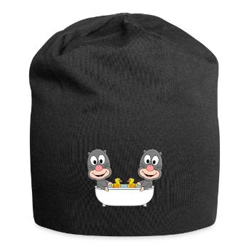 BADEN - BADEWANNE - MAULWÜRFE - MAULWURF - TIERE - Jersey-Beanie - Schwarz - Vorne