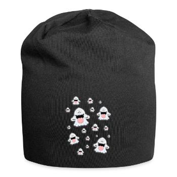GESPENSTER - GEISTER - HALLOWEEN - KINDER - BABYS - Jersey-Beanie - Schwarz - Vorne