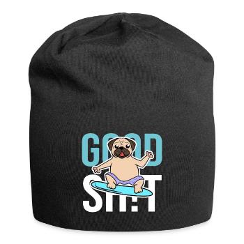 Hund Statement Haustiere Lieblingstier Kuscheltier - Jersey-Beanie - Schwarz - Vorne