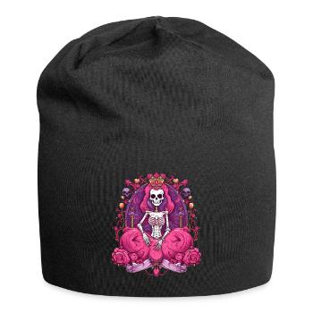 Halloween Skeleton Queen Sweet Sour Disguise - Jersey Beanie - black - Front