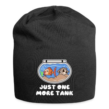 Aquarium Statement Goldfish Pets Stuffed Animal - Jersey Beanie - black - Front