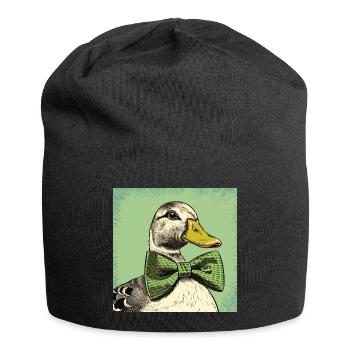 Duck with Bowtie - Jersey-Beanie - Schwarz - Vorne